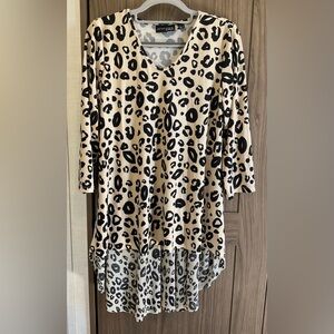 Attitudes By Renee Womens Long Sleeve Tunic Round Neck Ribbed Back Size XS